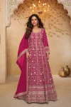 Libaas By Gulkayra Real Georgette Embroidery Gown With Dupatta